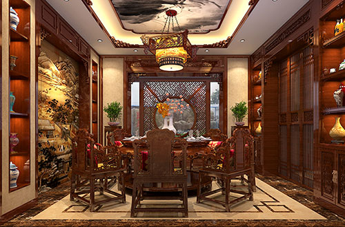 虎门港管委会温馨雅致的古典中式家庭装修设计效果图