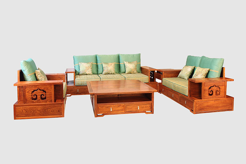 虎门港管委会中式实木沙发简直太美了